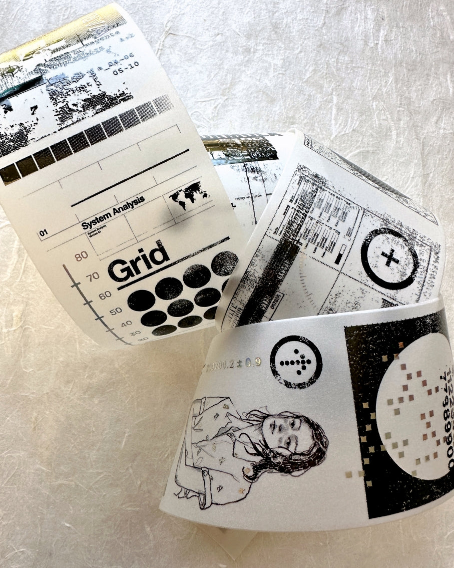 byumee - Proof silver-foil vellum paper roll (6 cm x 100 cm) SAMPLES
