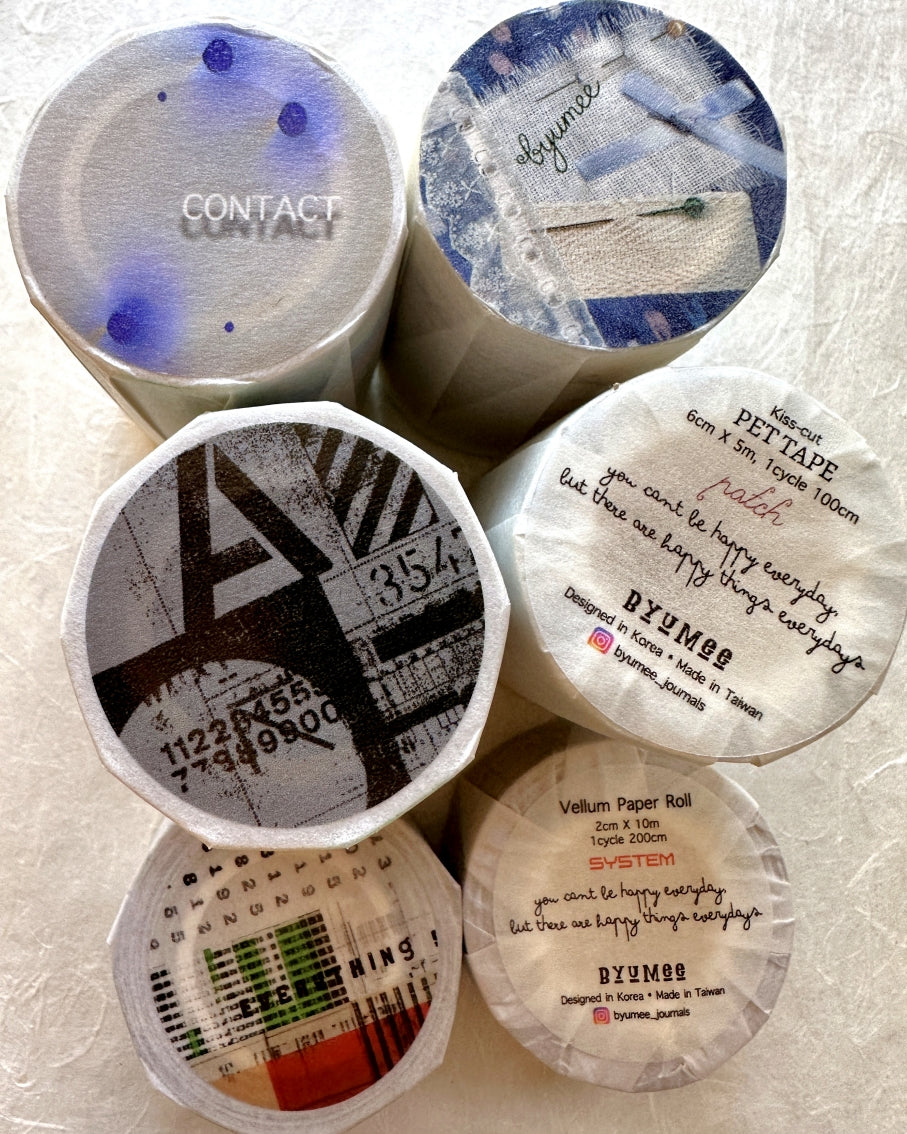 byumee - Proof silver-foil vellum paper roll (6 cm x 100 cm) SAMPLES