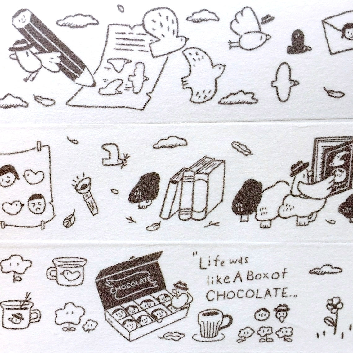 Evakaku x Yamadoro - Good Journey (Mr. Bird in Kojima) limited edition washi tape SAMPLES