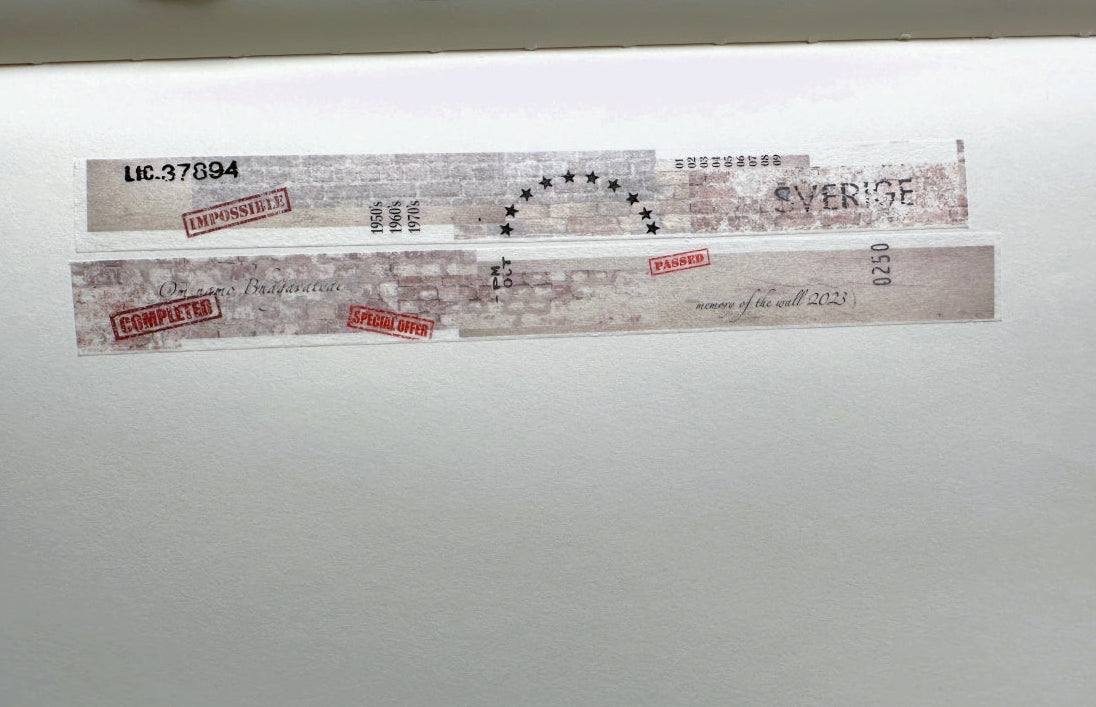 Ha7uu Studio - Memory of the Wall washi tape SAMPLES