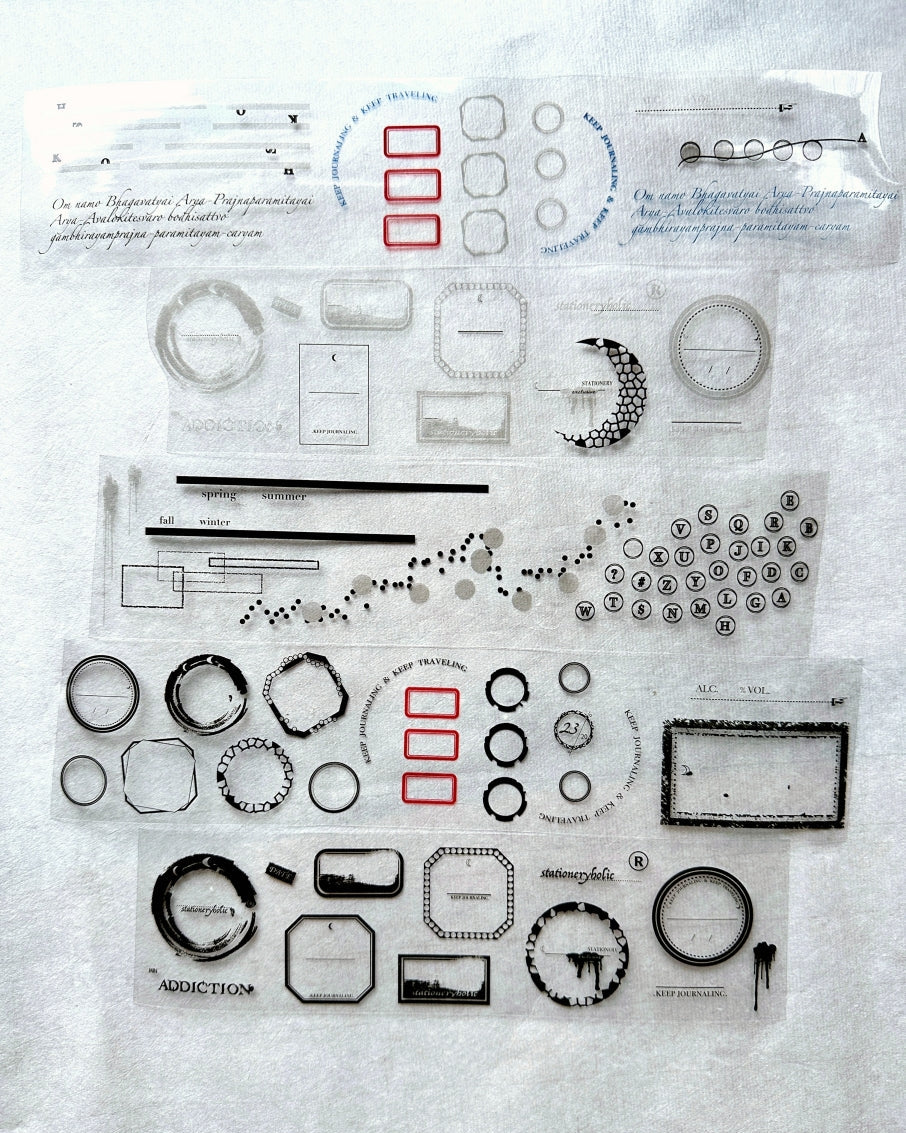 Ha7uu Studio - Stationery Addiction Wine Label PET tape SAMPLES