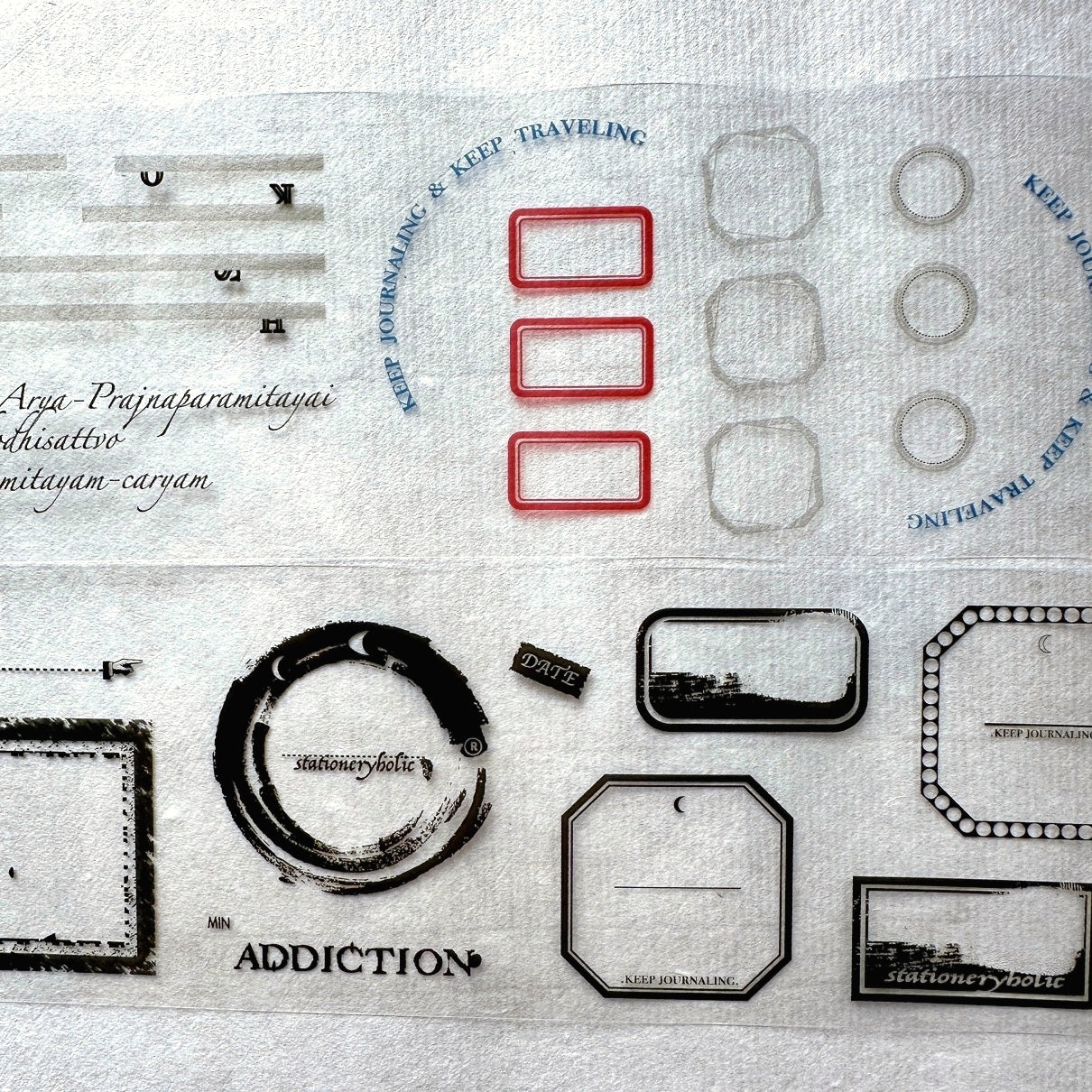 Ha7uu Studio - Stationery Addiction Wine Label PET tape SAMPLES