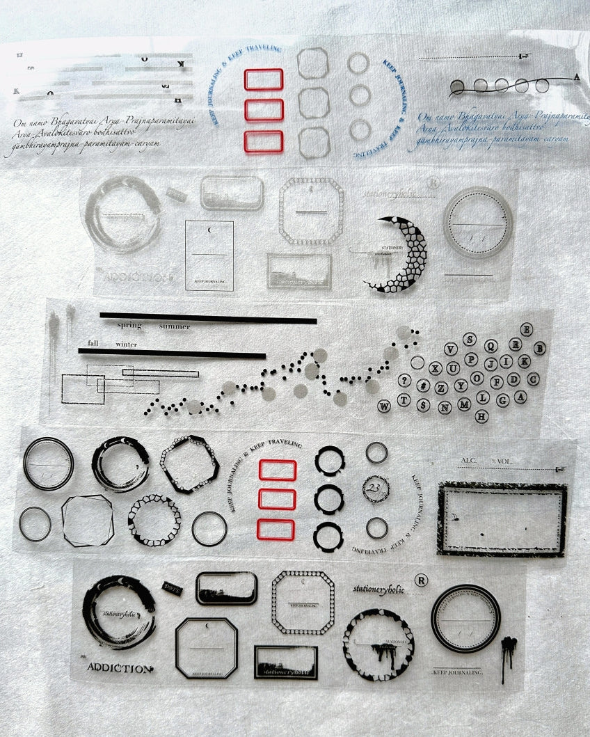 Ha7uu Studio - Stationery Addiction Wine Label PET tape SAMPLES