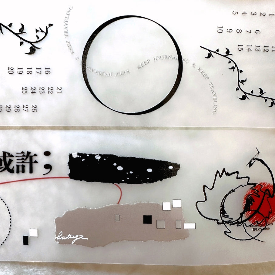 Ha7uu Studio - Frottage/Maybe Rose PET tape SAMPLES