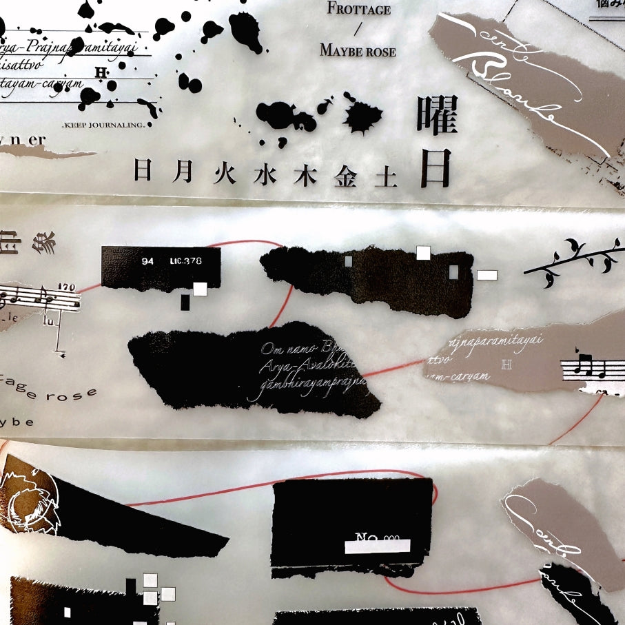 Ha7uu Studio - Frottage/Maybe Rose PET tape SAMPLES