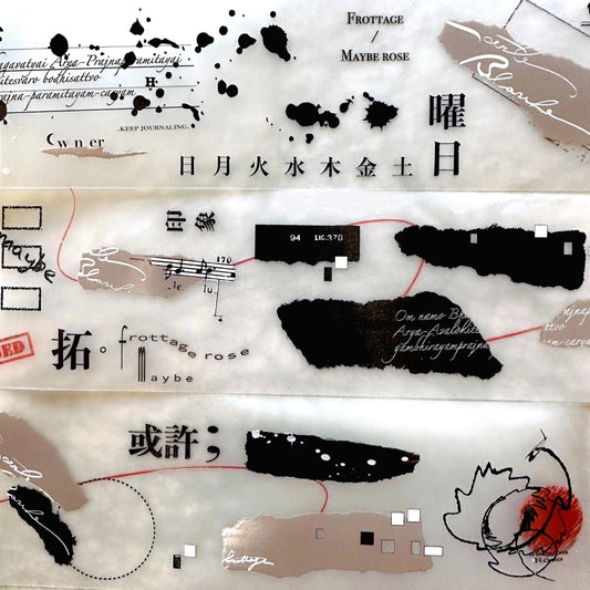 Ha7uu Studio - Frottage/Maybe Rose PET tape SAMPLES