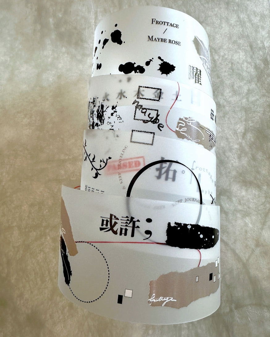 Ha7uu Studio - Frottage/Maybe Rose PET tape SAMPLES