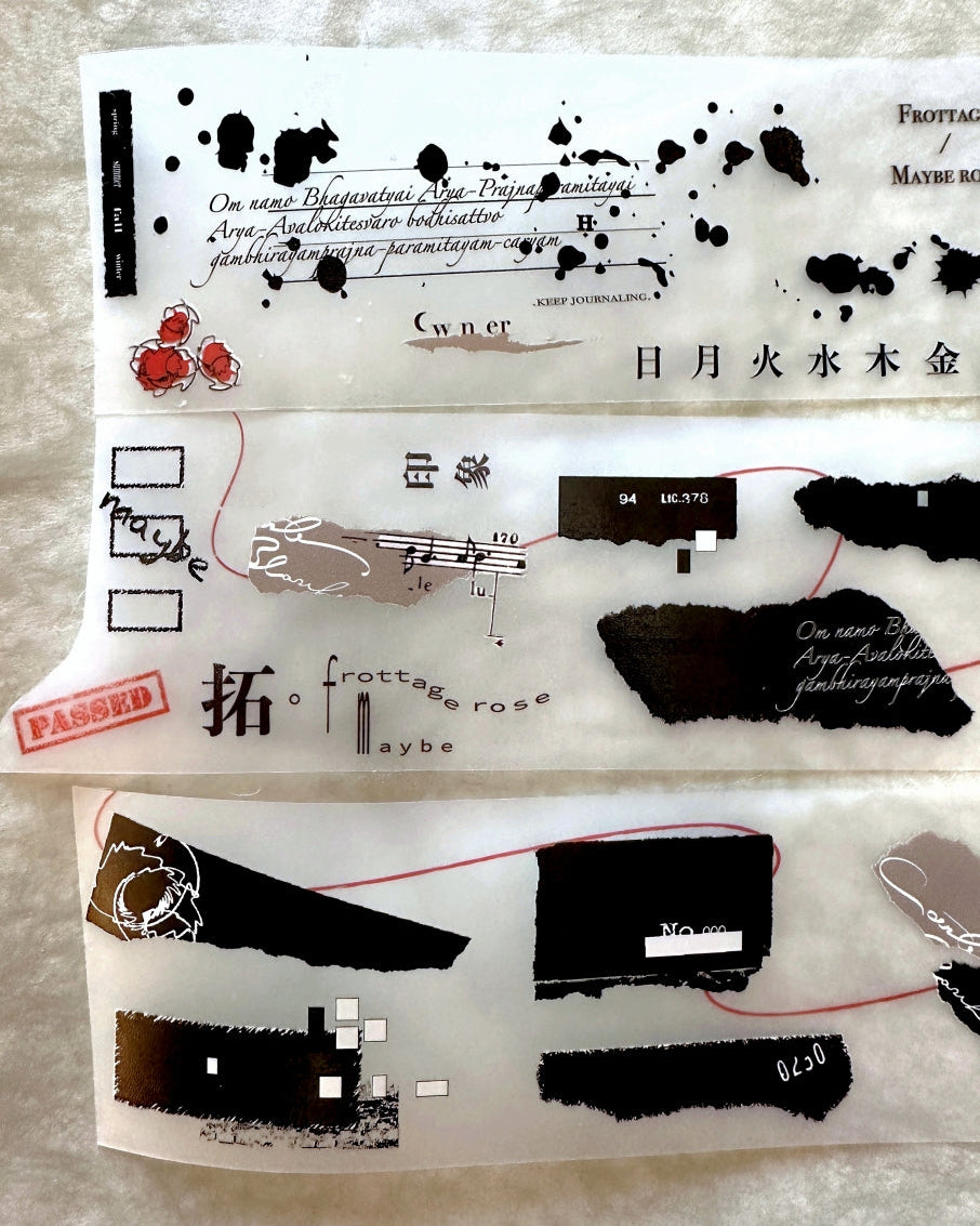 Ha7uu Studio - Frottage/Maybe Rose PET tape SAMPLES