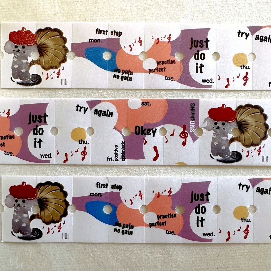 Ha7uu Studio - Mindful Dog label sticker roll SAMPLES