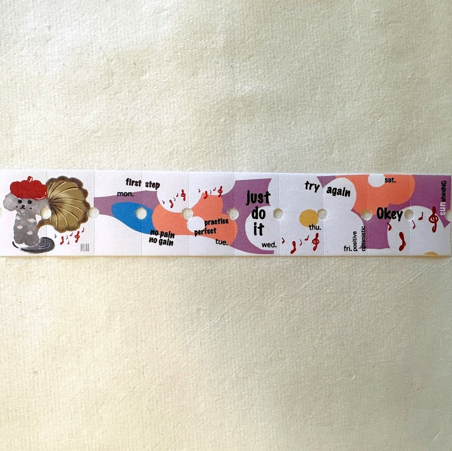 Ha7uu Studio - Mindful Dog label sticker roll SAMPLES