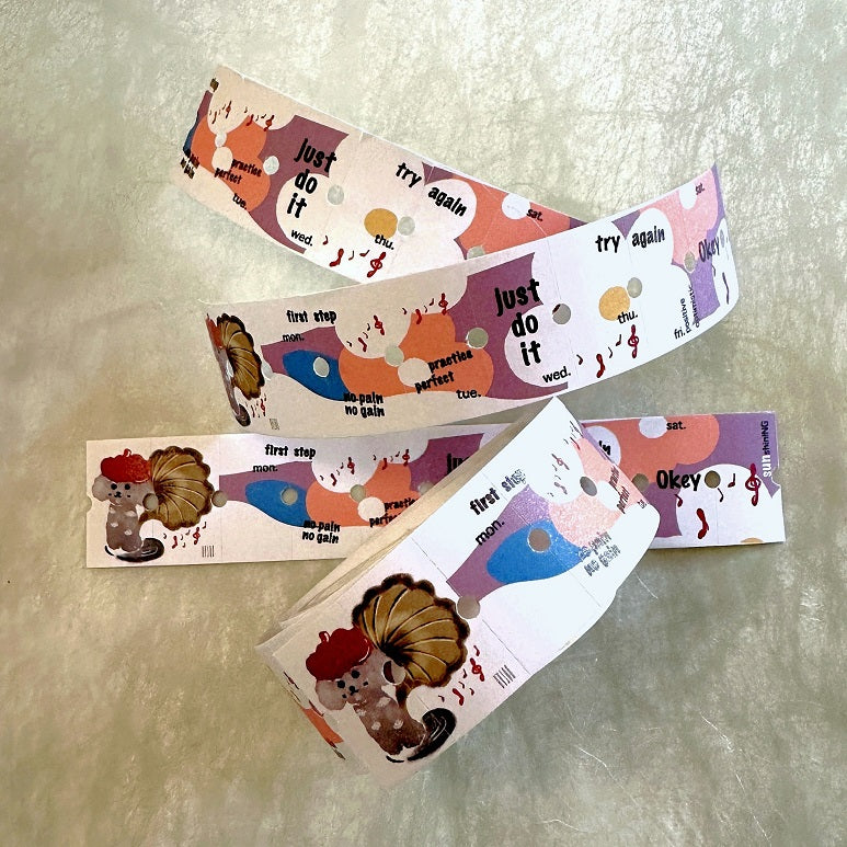 Ha7uu Studio - Mindful Dog label sticker roll SAMPLES