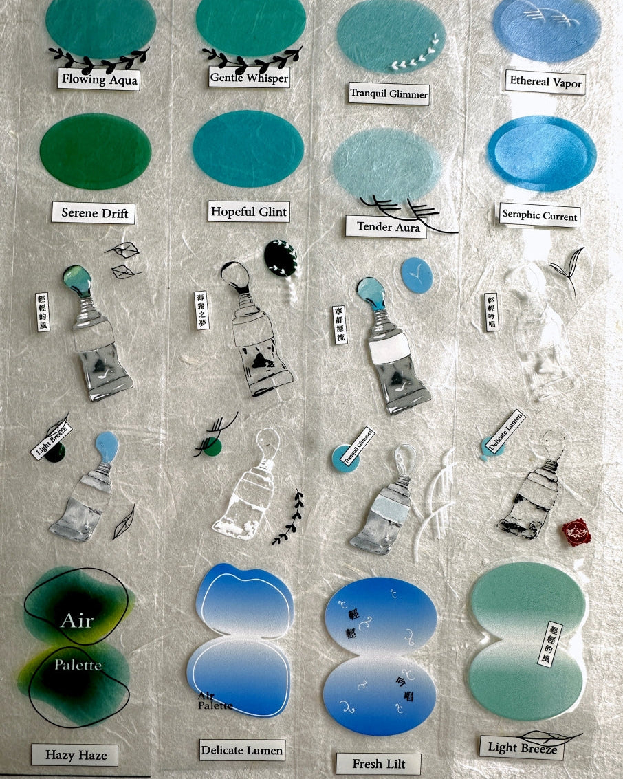 Ha7uu Studio - Air Palette kiss-cut PET SAMPLES