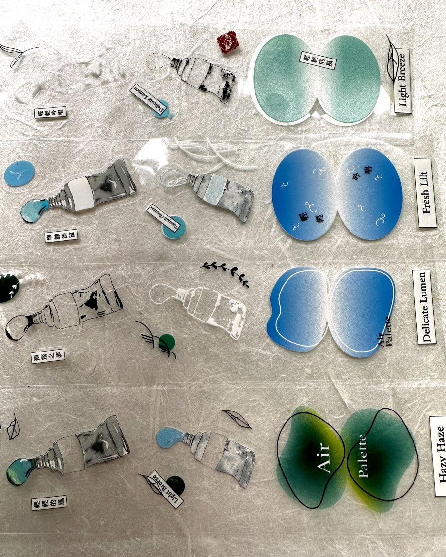 Ha7uu Studio - Air Palette kiss-cut PET SAMPLES