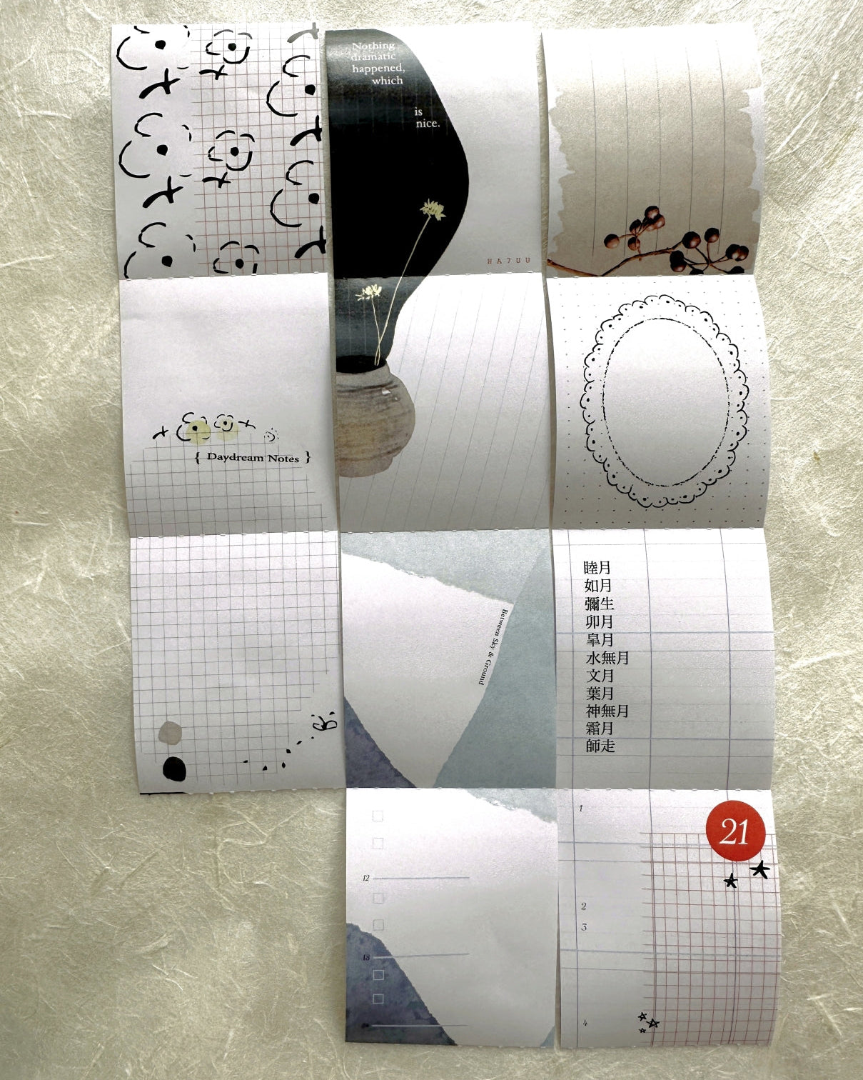 Ha7uu Studio - Daydream Notes sticky memo tape SAMPLES