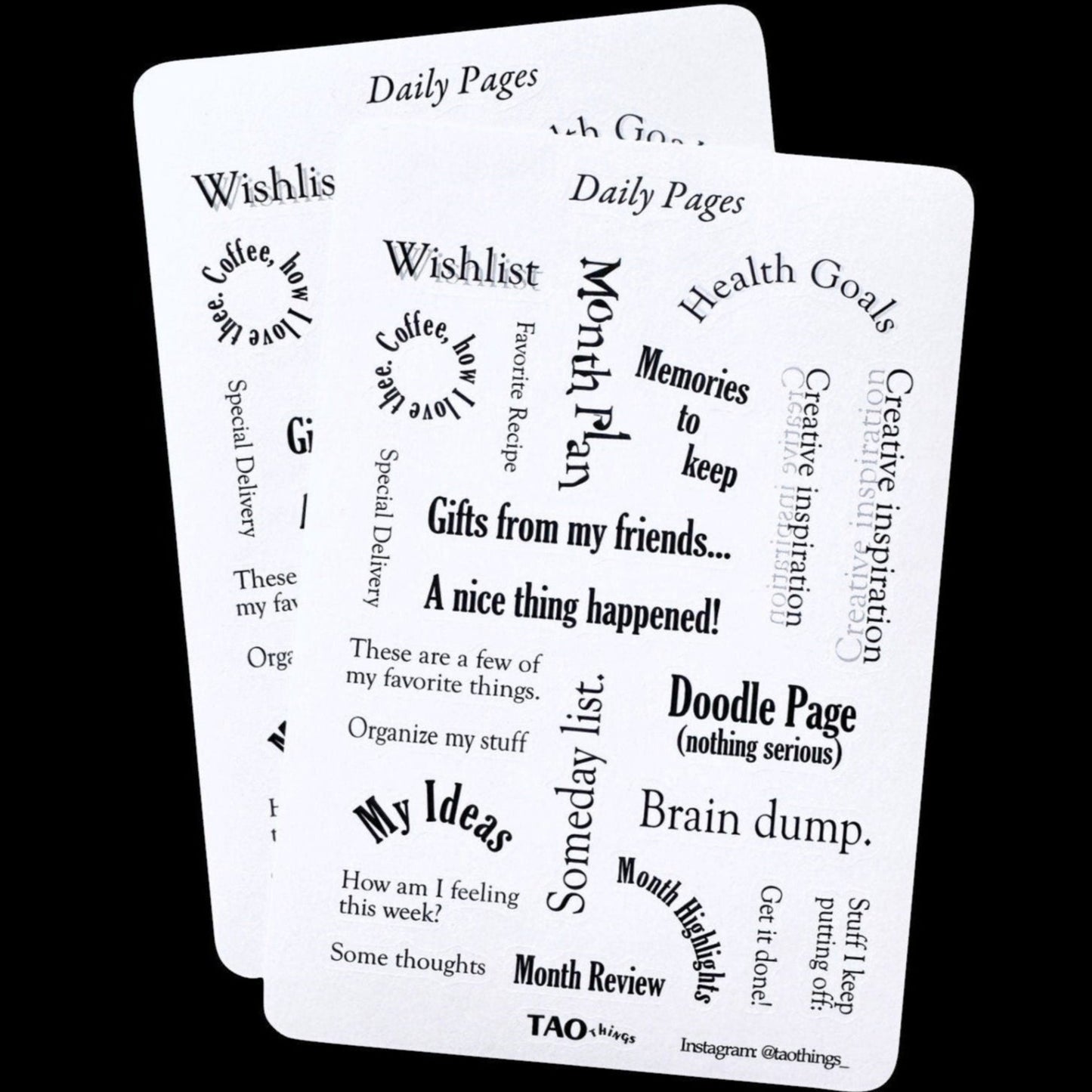 Daily Pages - sticker sheet by TAOthings Studio