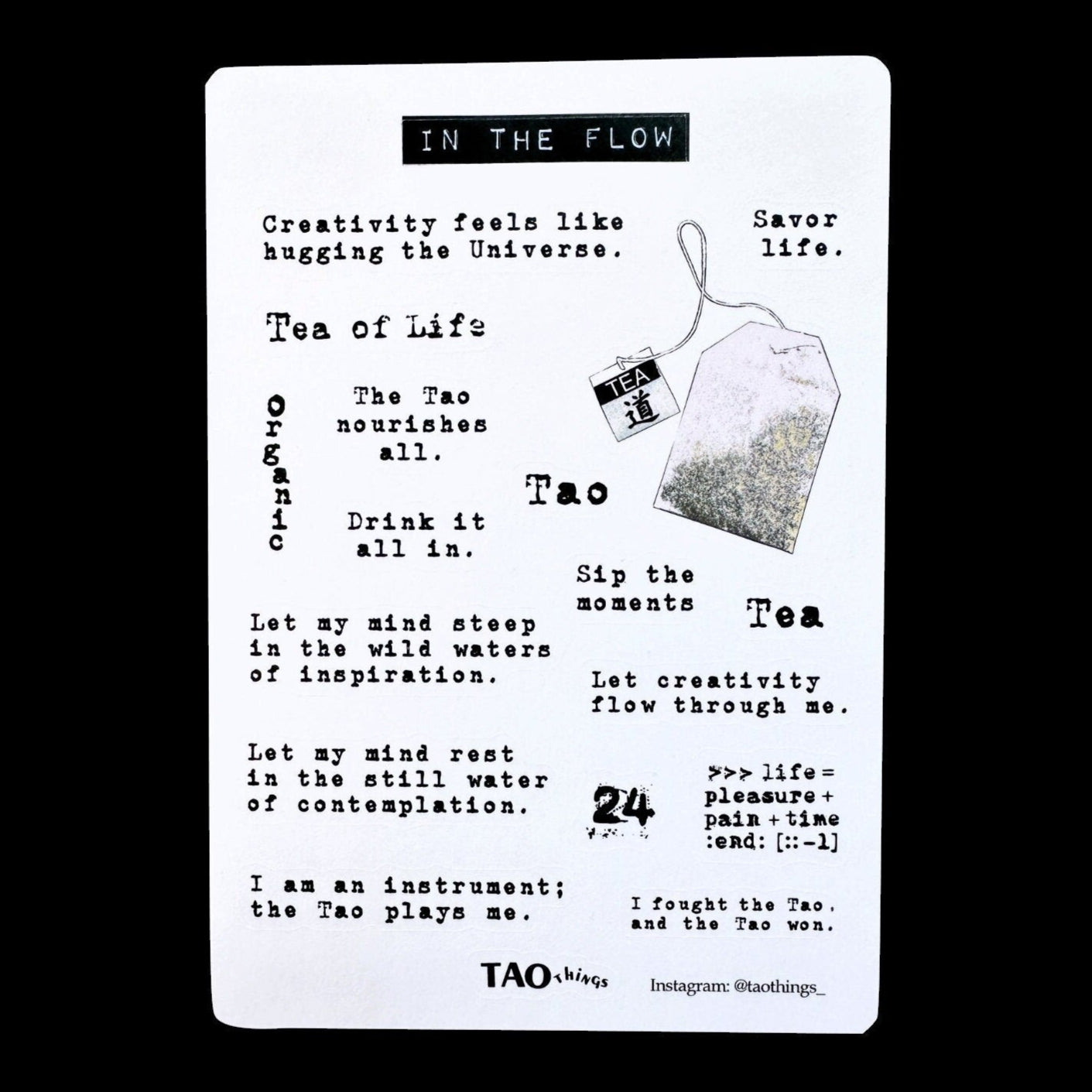 In the Flow - sticker sheet by TAOthings Studio