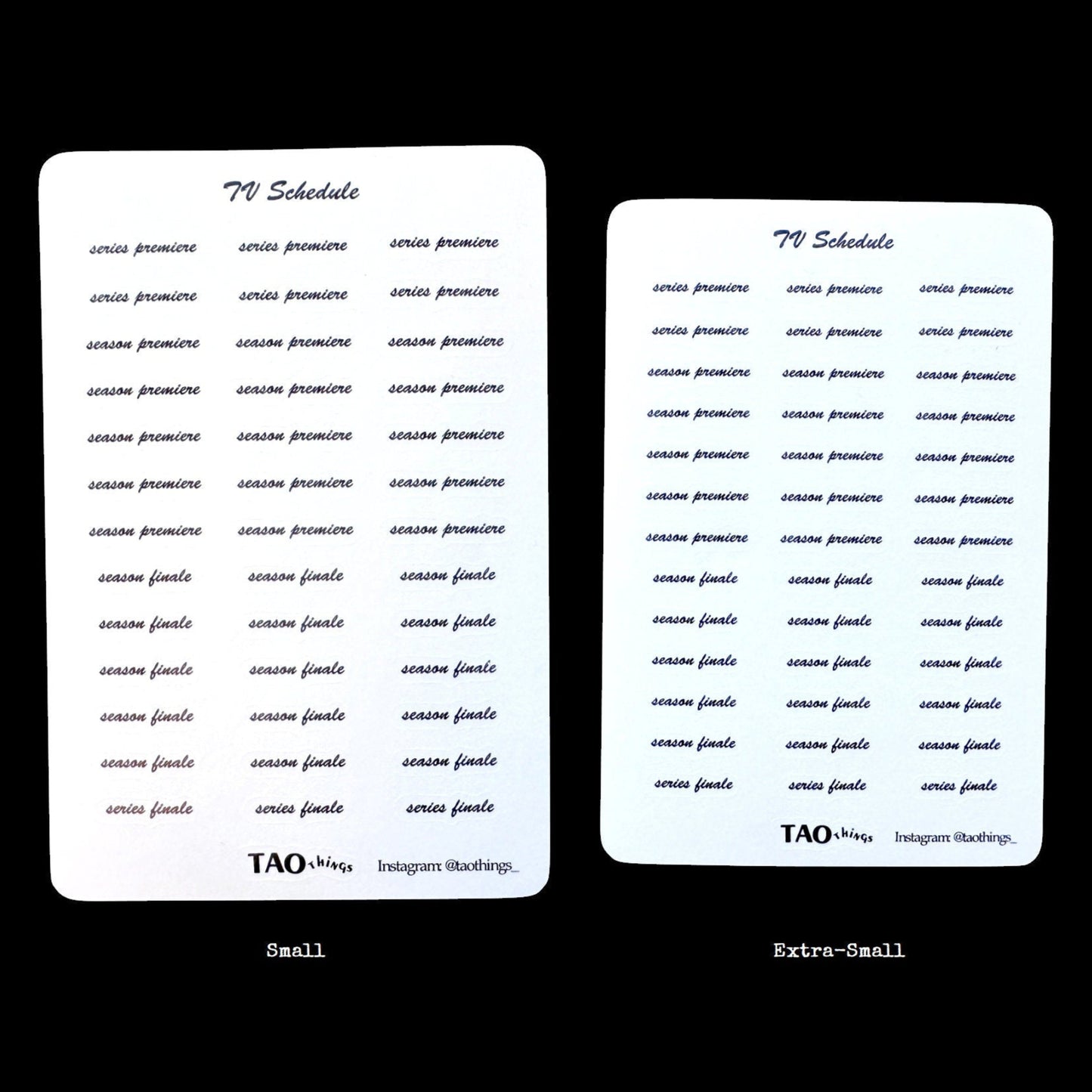 TV Planner Stickers - sticker sheets by TAOthings Studio