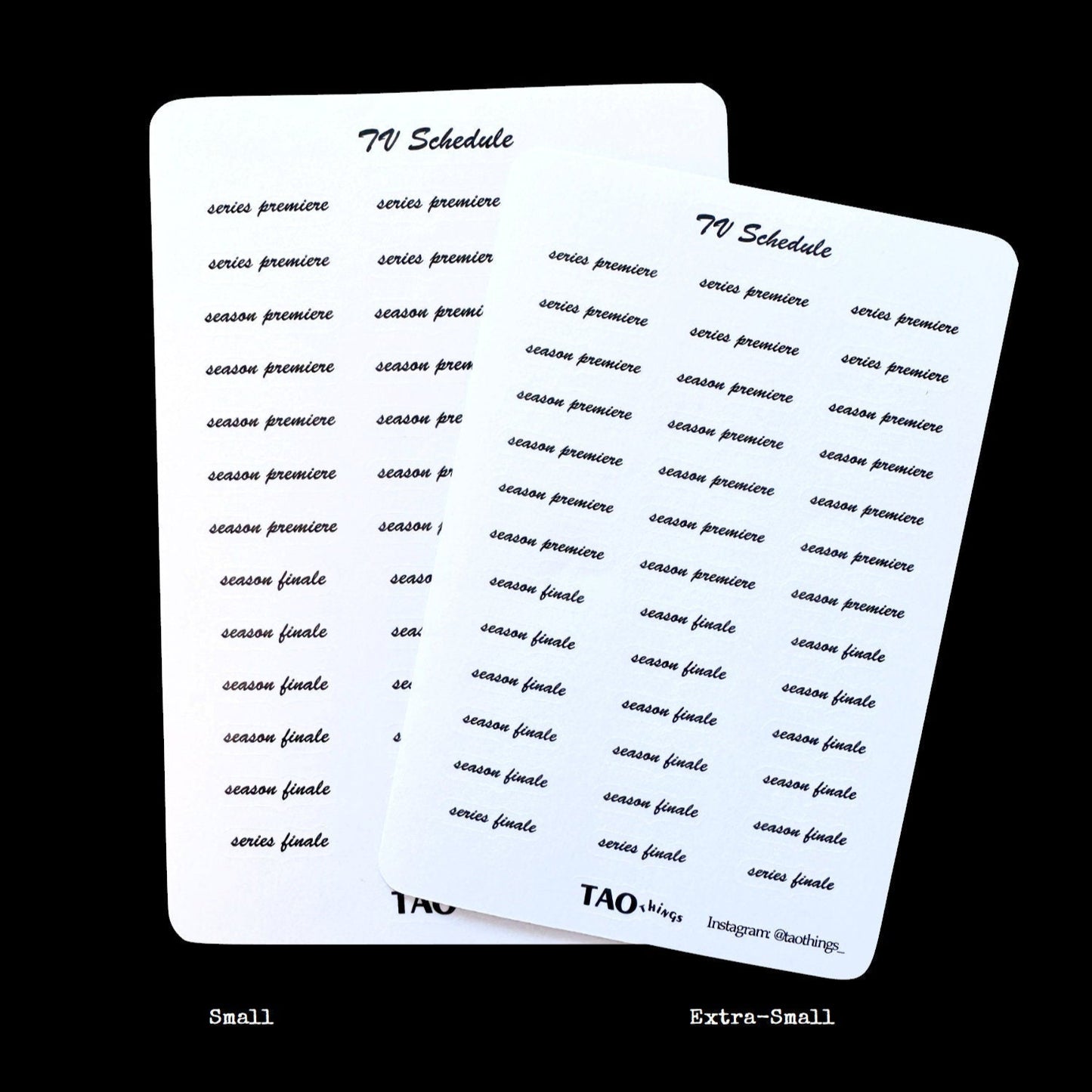 TV Planner Stickers - sticker sheets by TAOthings Studio