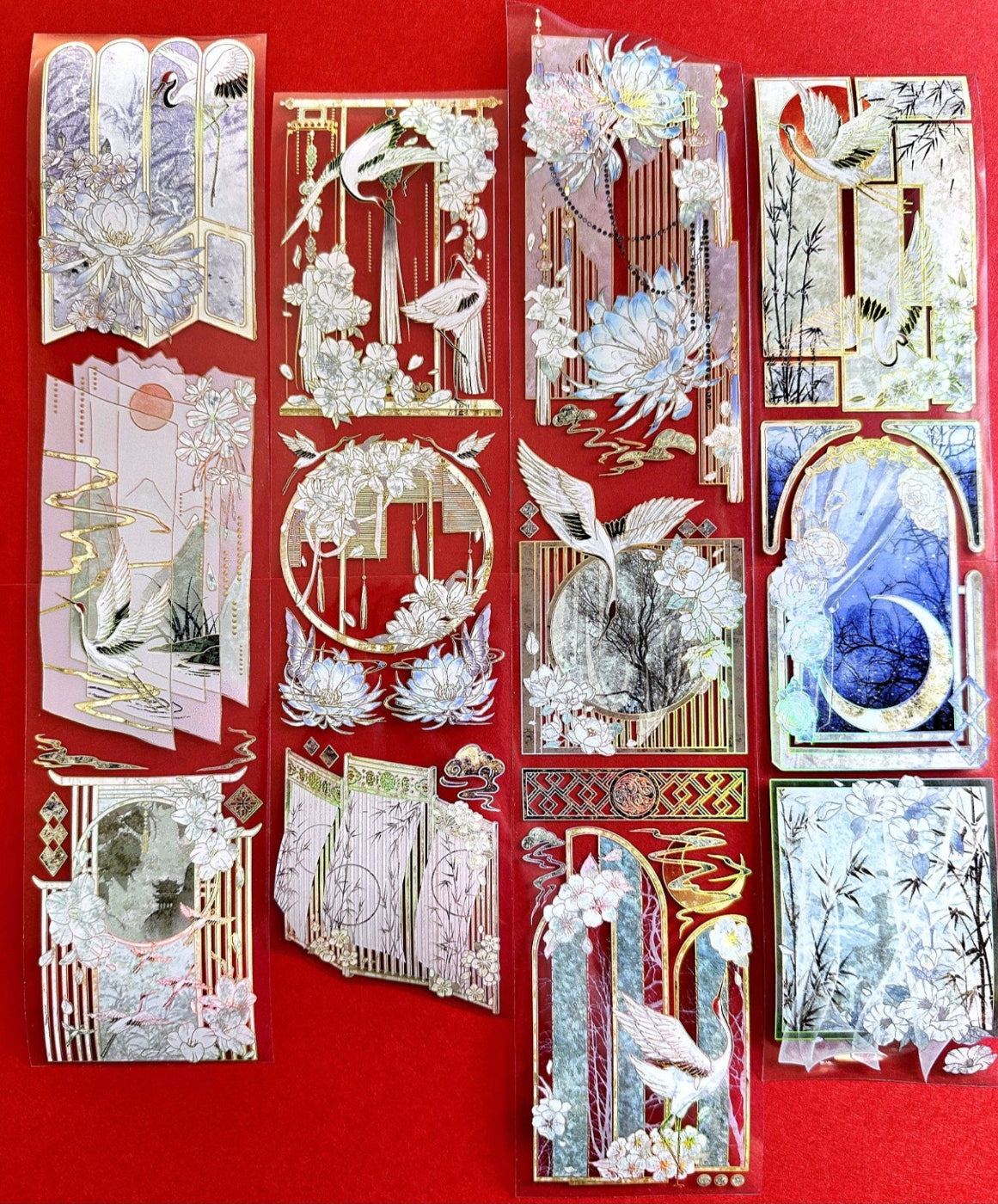 Moodtape - Crane Story gold iridescent PET tape SAMPLES