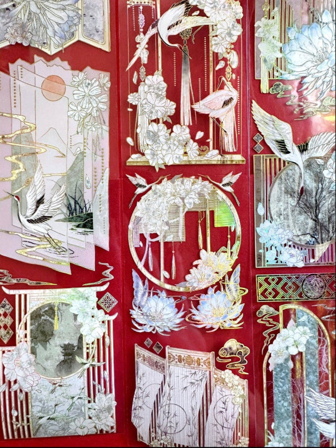 Moodtape - Crane Story gold iridescent PET tape SAMPLES
