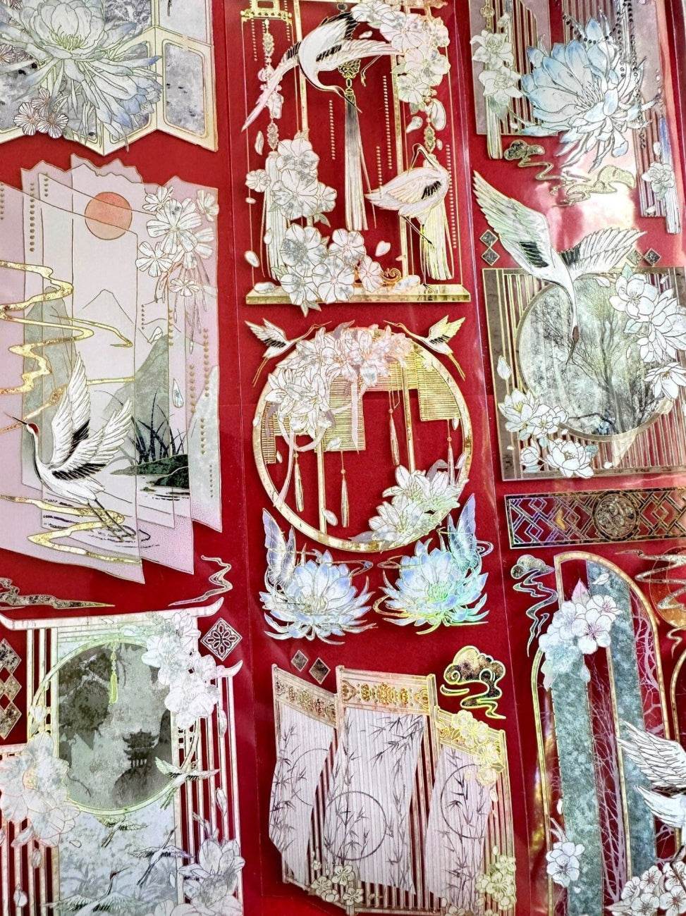 Moodtape - Crane Story gold iridescent PET tape SAMPLES