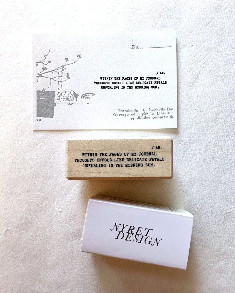 Nyret - Vol. 10 Daily Aesthetic No. 52 rubber stamp