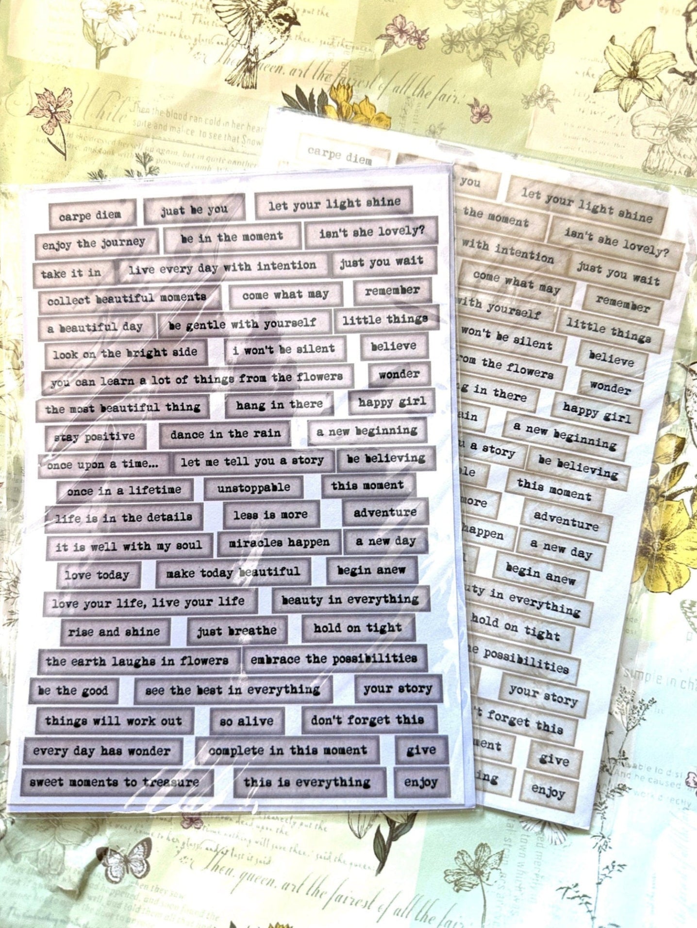 Marky Puppy - Vintage-style Phrase Stickers