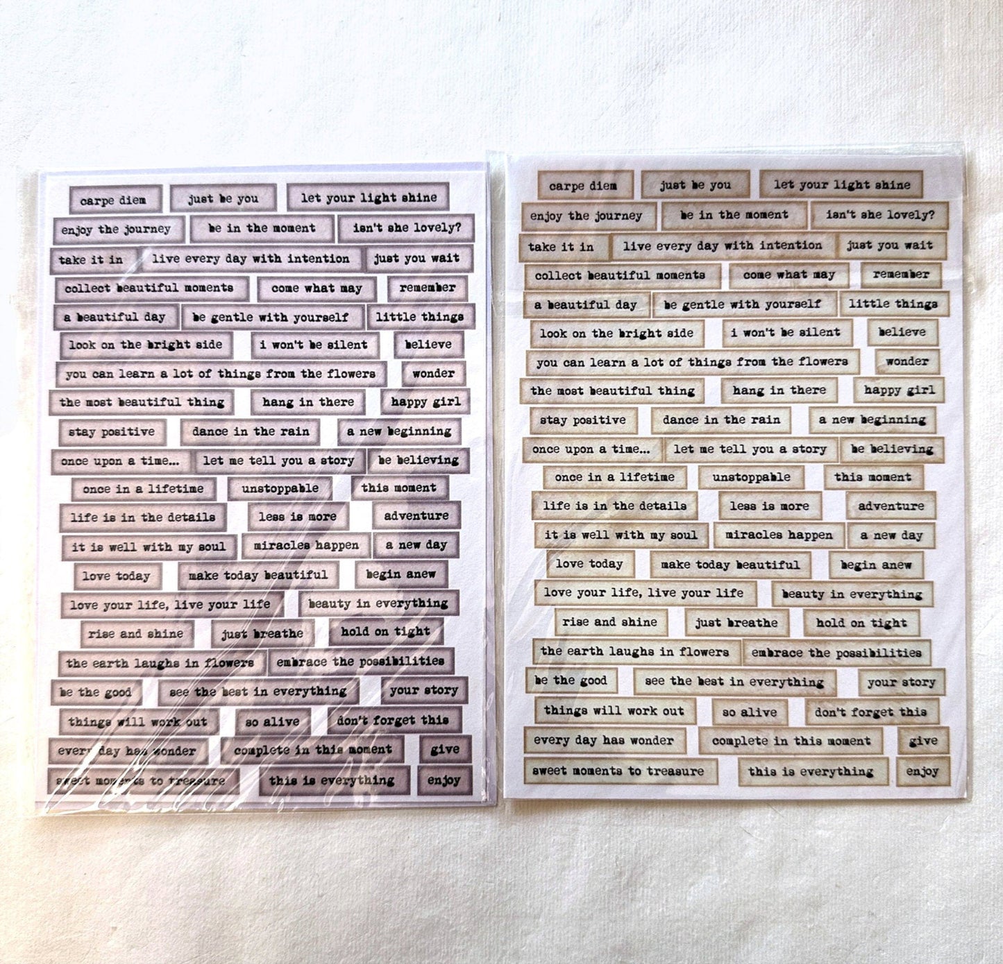 Marky Puppy - Vintage-style Phrase Stickers