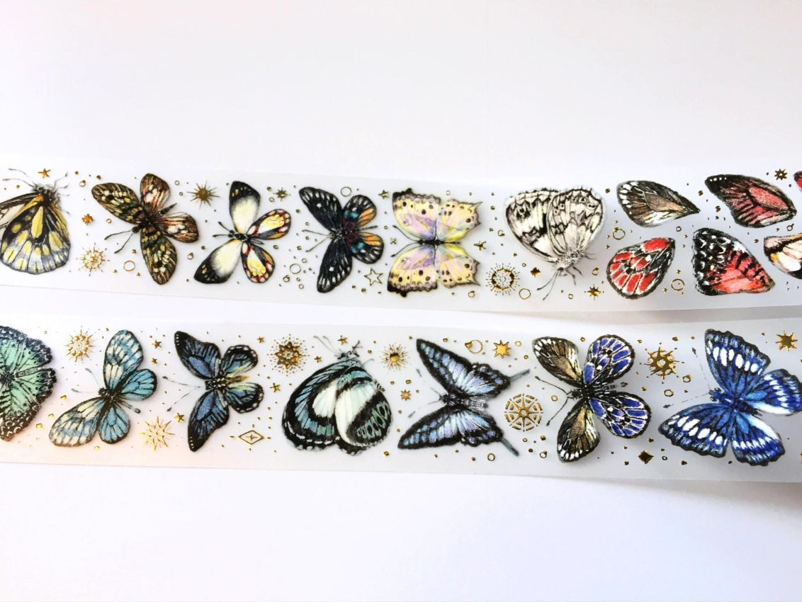 Lin Chia Ning - Butterfly gold-flecked PET tapes (two versions) SAMPLES