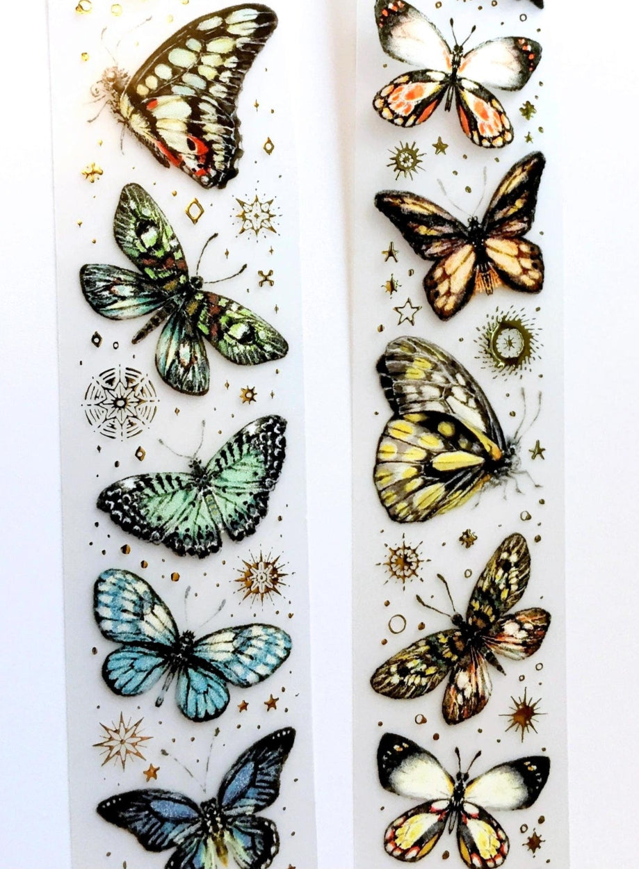 Lin Chia Ning - Butterfly gold-flecked PET tapes (two versions) SAMPLES