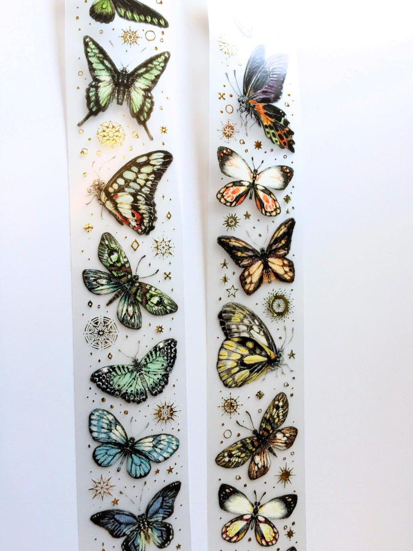 Lin Chia Ning - Butterfly gold-flecked PET tapes (two versions) SAMPLES
