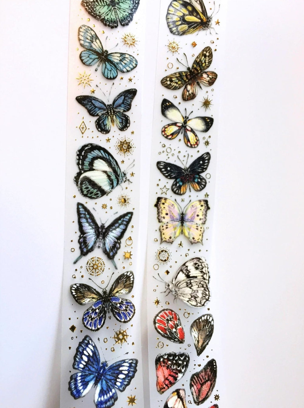Lin Chia Ning - Butterfly gold-flecked PET tapes (two versions) SAMPLES
