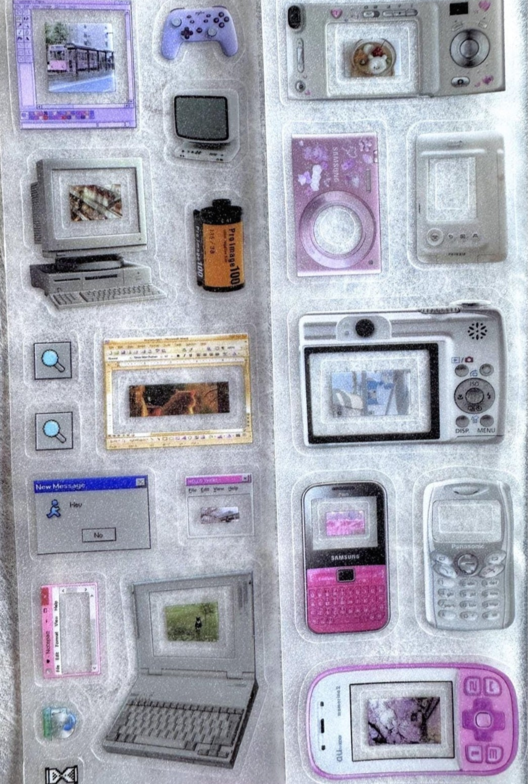 Yuxian - Electronic Millennial Dreams kiss-cut PVC tapes SAMPLES