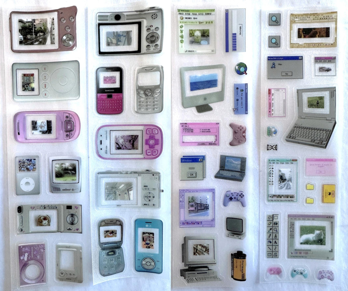 Yuxian - Electronic Millennial Dreams kiss-cut PVC tapes SAMPLES