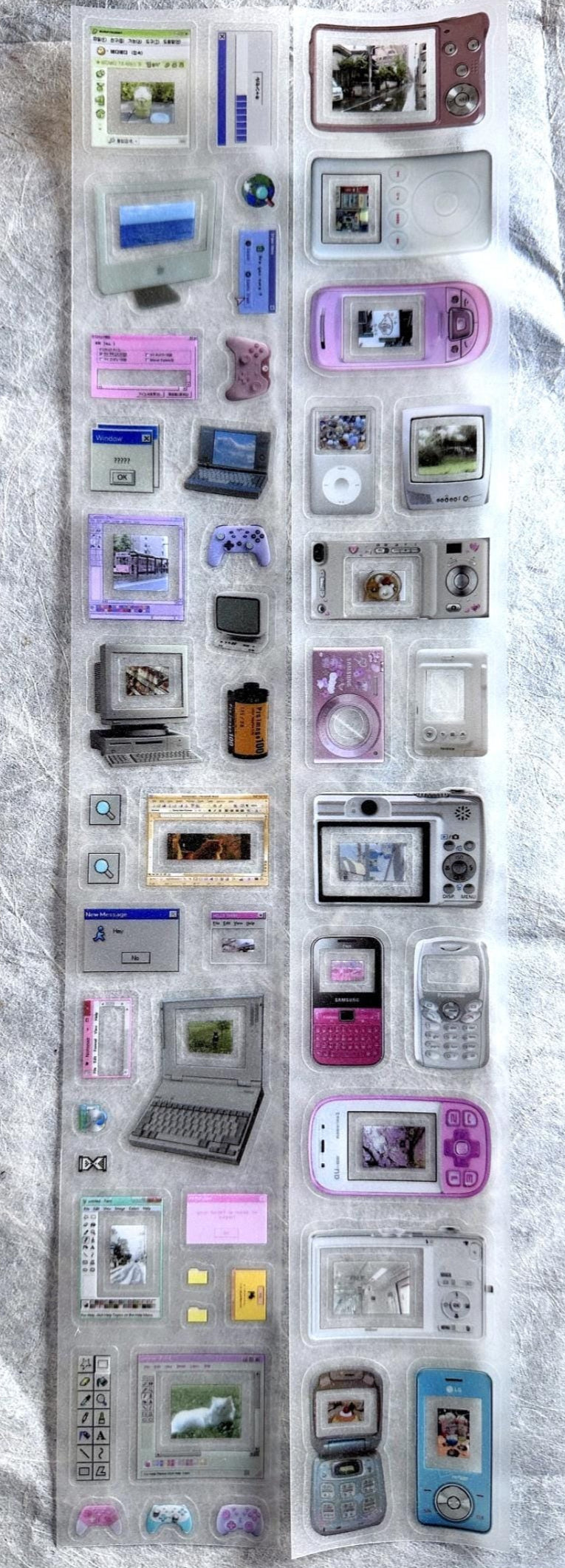 Yuxian - Electronic Millennial Dreams kiss-cut PVC tapes SAMPLES