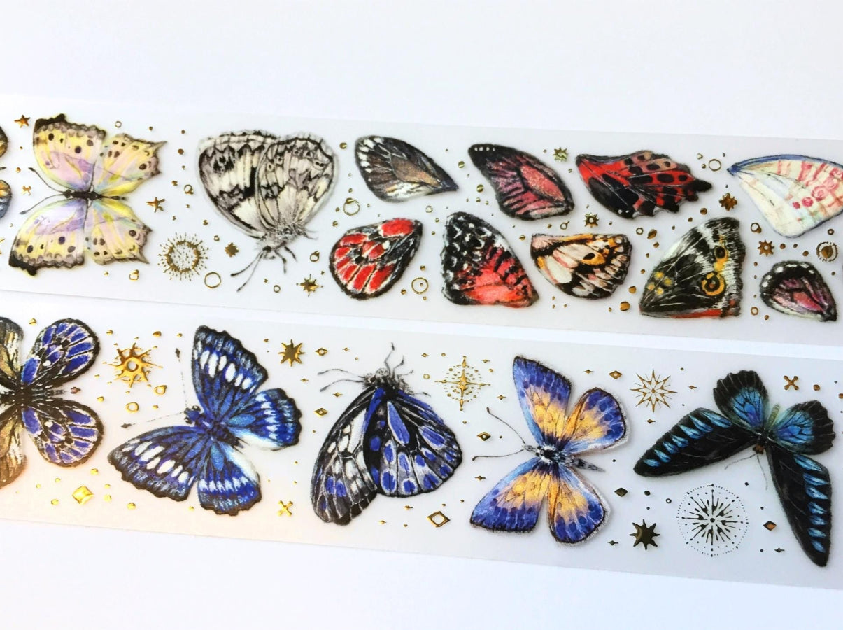 Lin Chia Ning - Butterfly gold-flecked PET tapes (two versions) SAMPLES