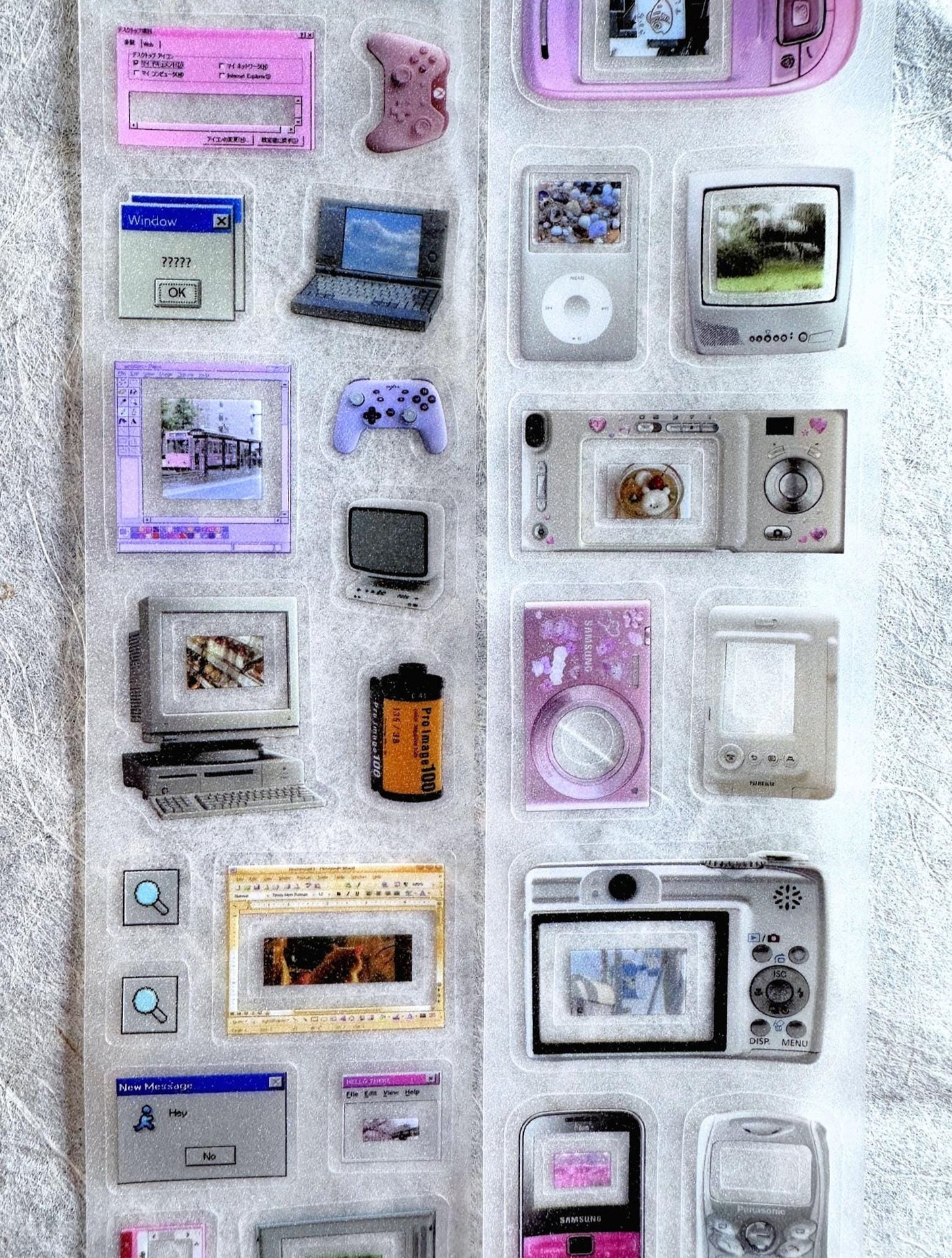 Yuxian - Electronic Millennial Dreams kiss-cut PVC tapes SAMPLES