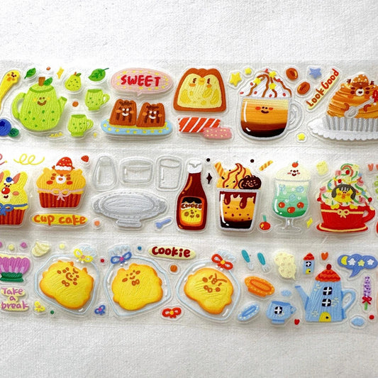 BuLan's Studio - Tea Time kiss-cut PET tape SAMPLES