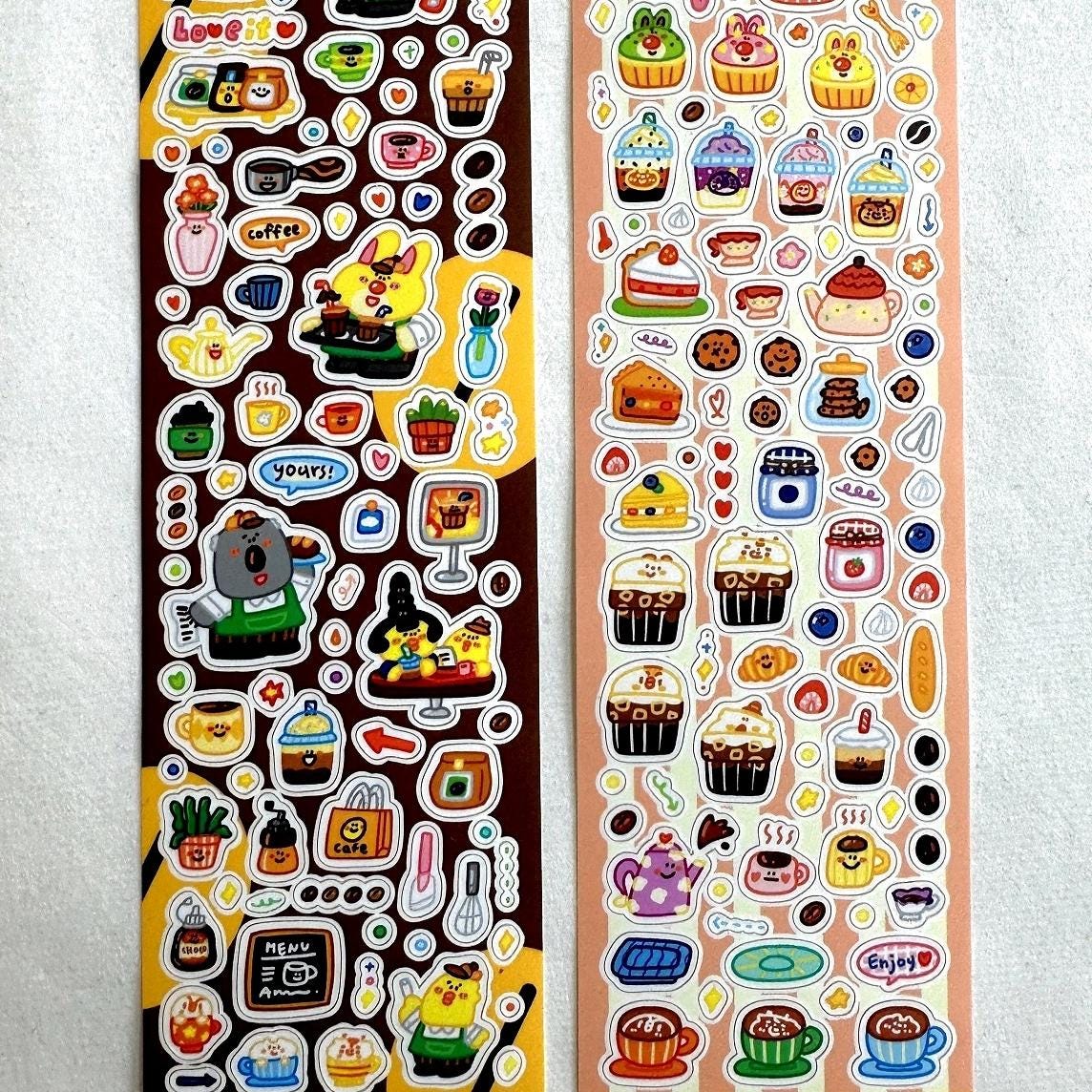 BuLan's Studio - Coffee Shop kiss-cut paper tape (cute tiny deco stickers) SAMPLES