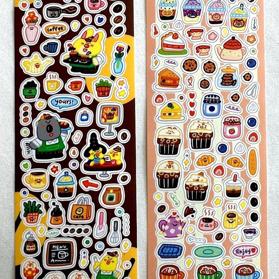 BuLan's Studio - Tea Time! kiss-cut paper tape (cute tiny deco stickers) SAMPLES