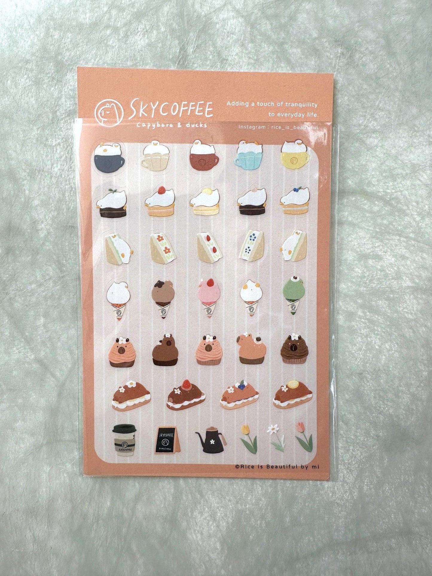 SkyCoffee - Capybara & Ducks sticker sheets
