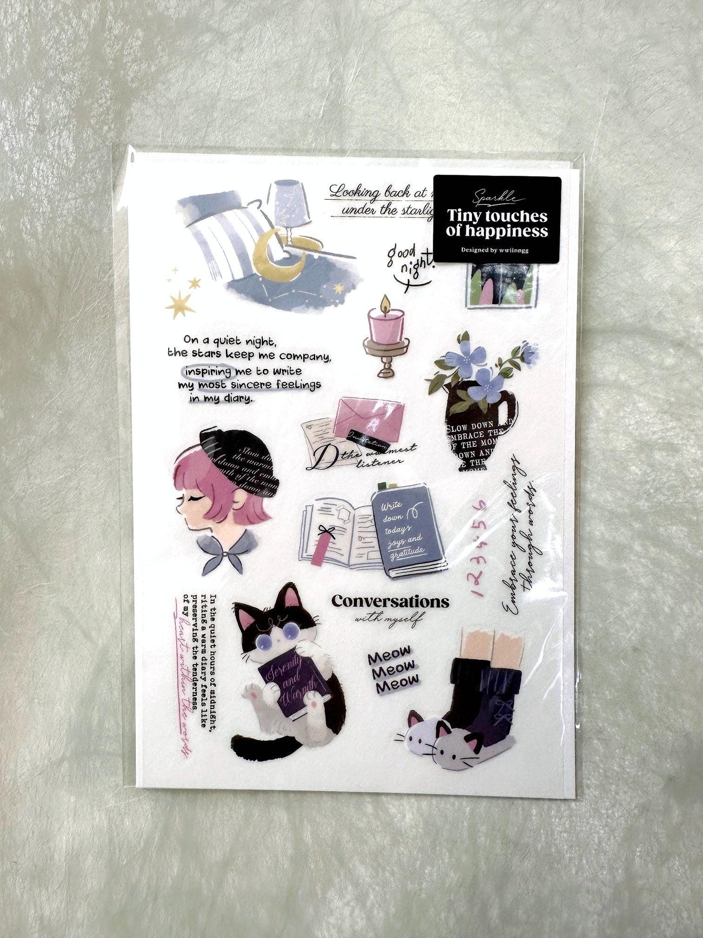 wwiinngg - Quiet Time / Travel transfer stickers