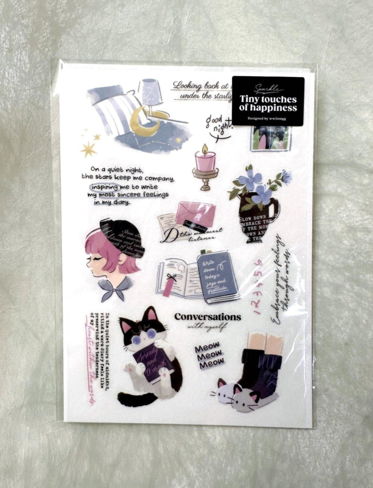 wwiinngg - Quiet Time / Travel transfer stickers