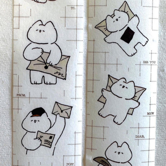 Mewmewbeam - Write a Letter kiss-cut washi tape SAMPLES