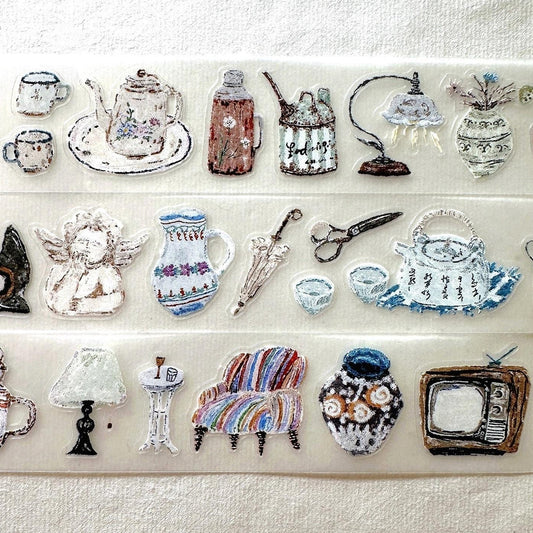 MuZiShan Studio - Antiques kiss-cut PET tape SAMPLES