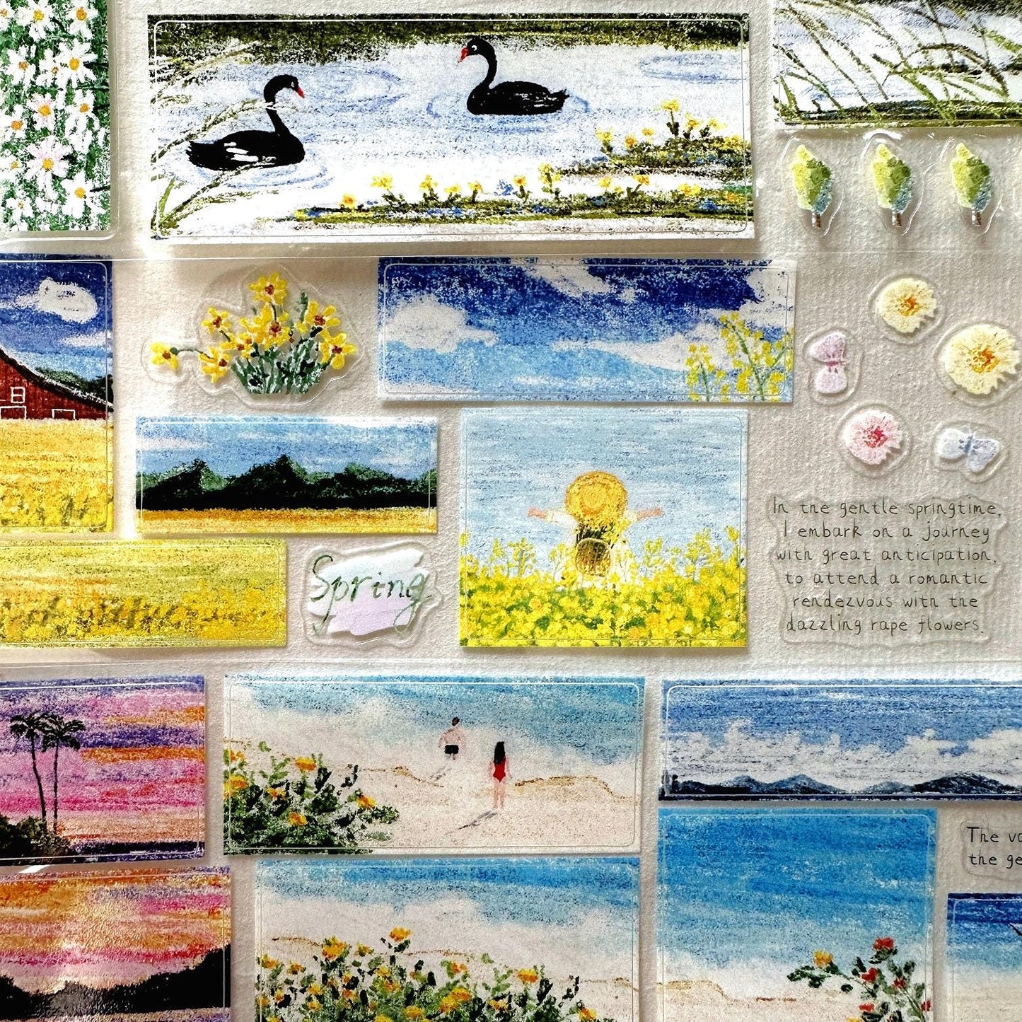 MuZiShan Studio - Looking for Spring kiss-cut PET tape (5 cm x 115 cm) SAMPLES