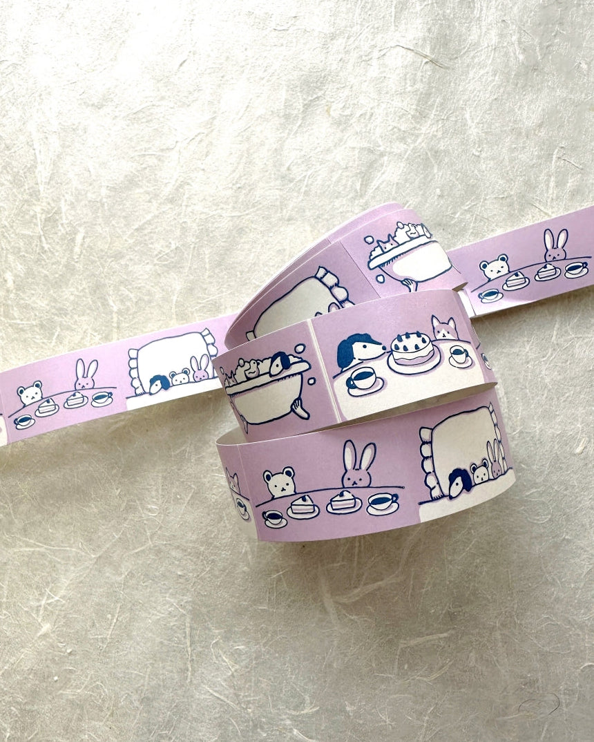 Kin.iro.hitode - A Day in the Life of the Cuddly Friends label sticker roll SAMPLES
