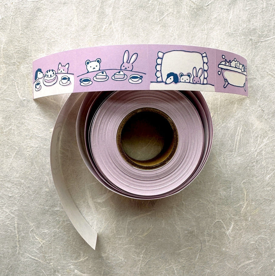 Kin.iro.hitode - A Day in the Life of the Cuddly Friends label sticker roll SAMPLES