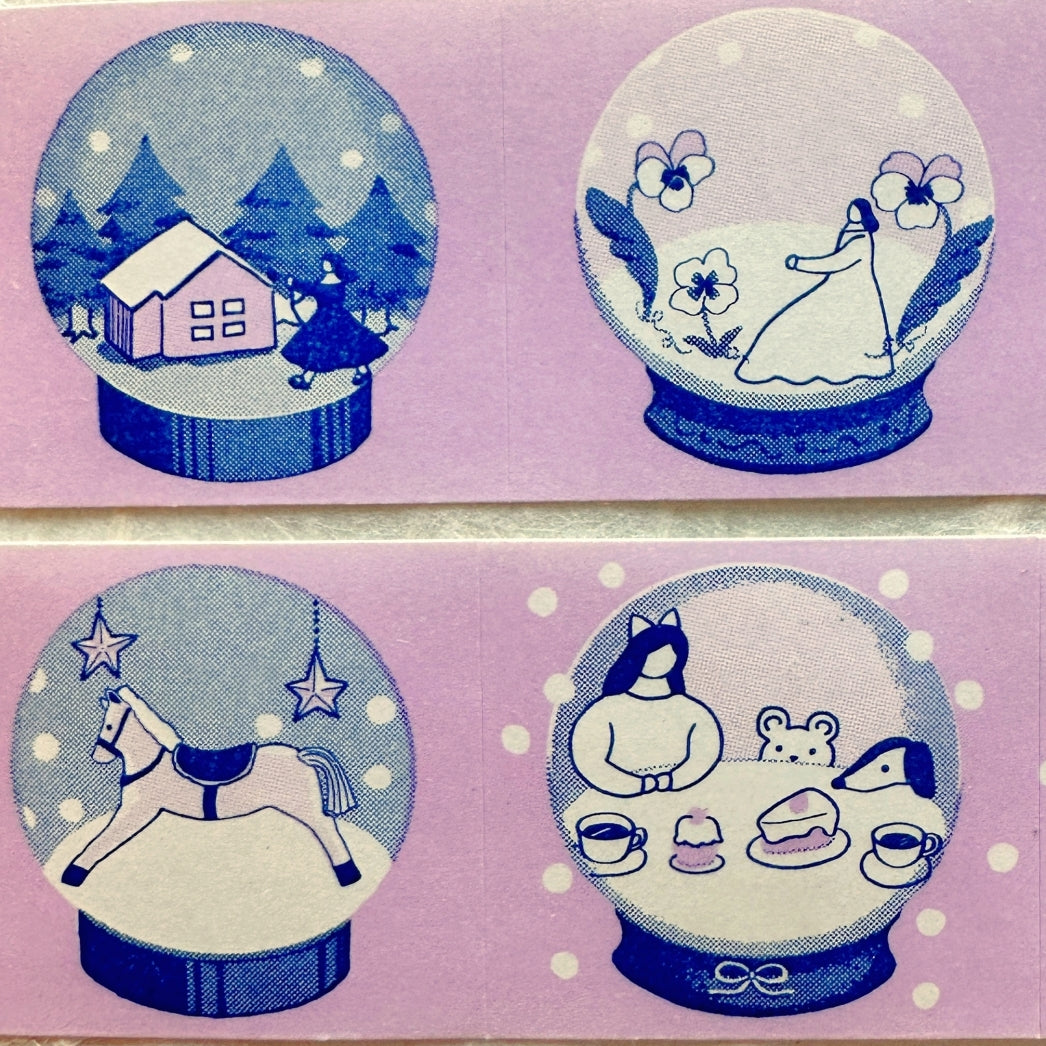 Kin.iro.hitode - Snow Globe Collection label sticker roll SAMPLES