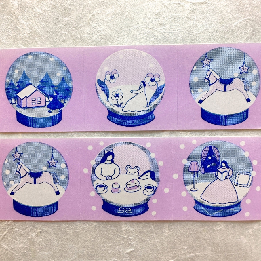 Kin.iro.hitode - Snow Globe Collection label sticker roll SAMPLES